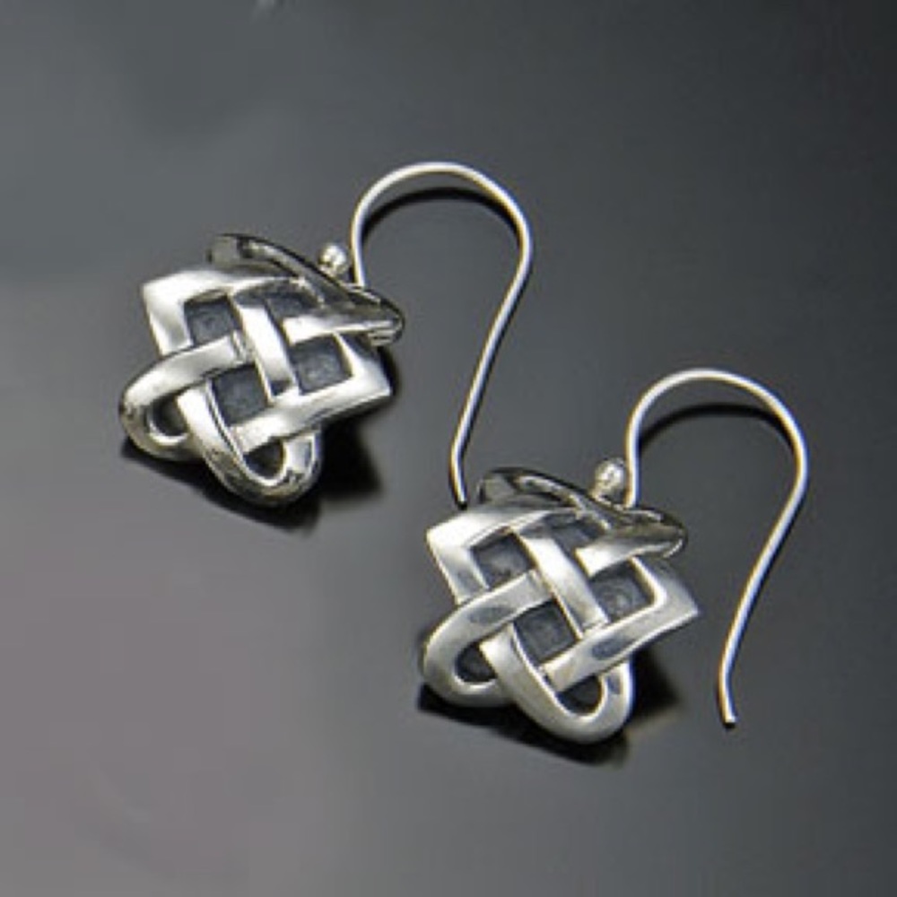 Endless Knots Heart Earrings